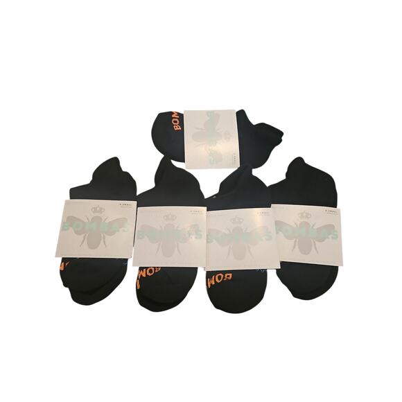 Bombas Junior Solids Ankle Sock 5 pair black new age 3-6 new - Picture 1 of 3